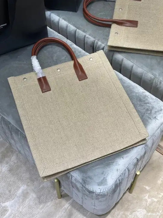 S RIVE SHOPPING GAUCHE IN AND LINEN YSL N BAG COTTON 0624